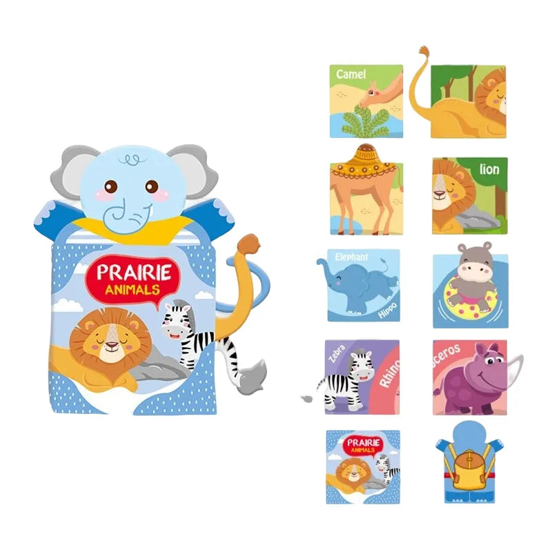 Prairie Animals Hand Puppet Cloth Book