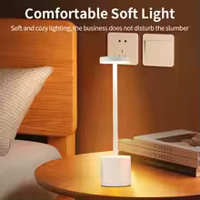 Simple Touch Sensor LED Table Lamp Rechargeable Desk Lamp 3Colors Adjustable Bedside Creative Ambient Light Bar Room Decor Light
