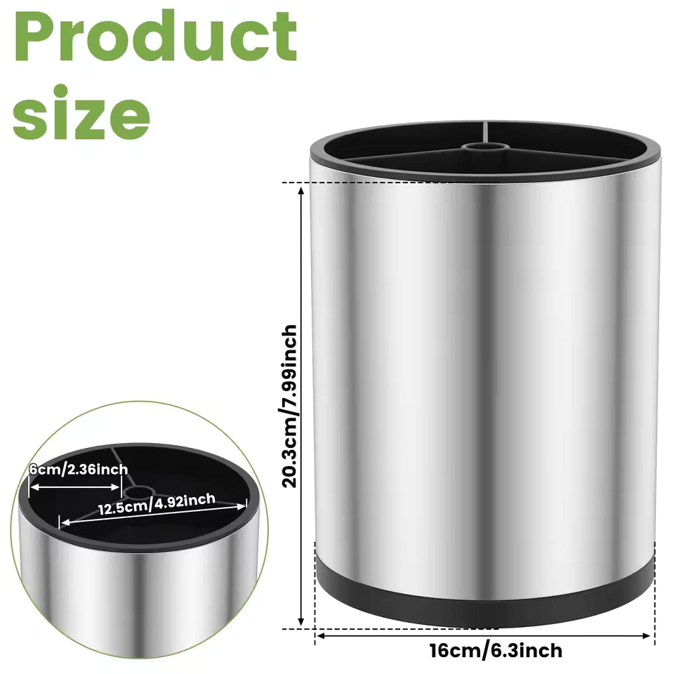 Stainless Steel Kitchen Utensil Set Draining Storage Box