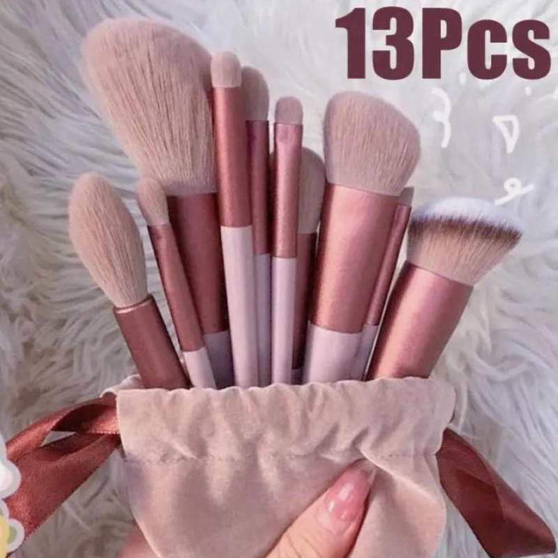 13-Piece Soft Makeup Brush Set