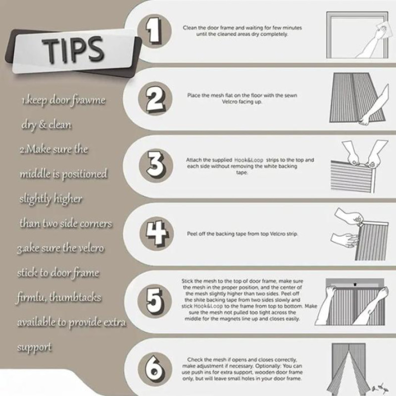 Customize Maganetic Door Screen Mosquito Net