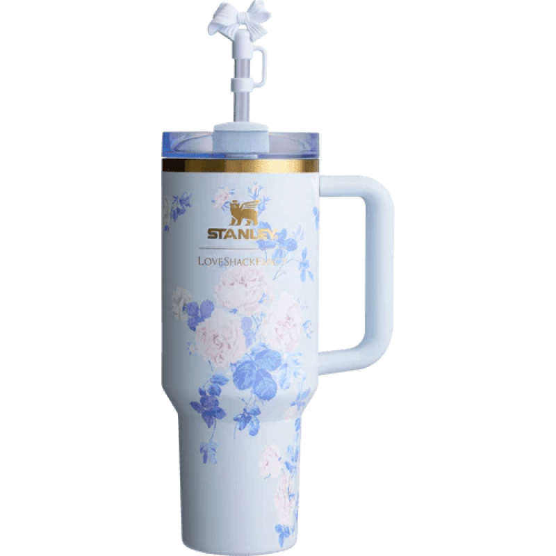 Stanley x LoveShackFancy Quencher | 40 OZ | Everblooming Rosettes | Printed Box