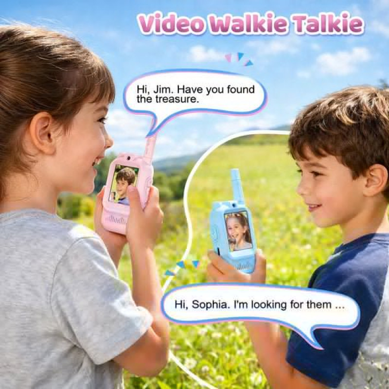 TalkiGo Mini Rechargeable Video Walkie Talkies for Kids (Pack Of 2)