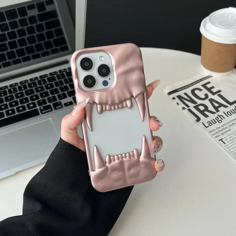 Tiger Teeth Matte Plated Frame iPhone Case