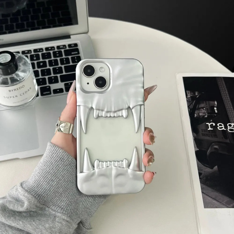 Tiger Teeth Matte Plated Frame iPhone Case