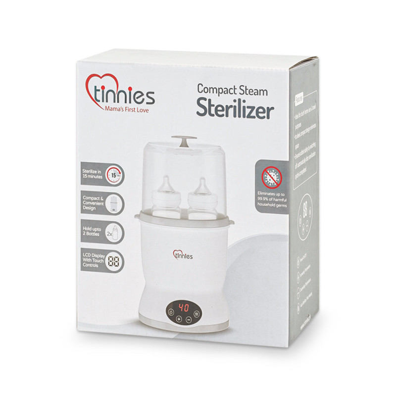 Tinnies Steam Sterilizer & Warmer 2 Bottles - T4001