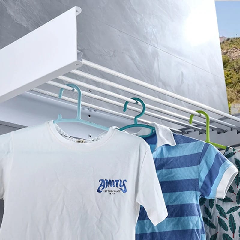 Retractable Wall Mounted Laundry Drying Rack by Hamzastore.pk