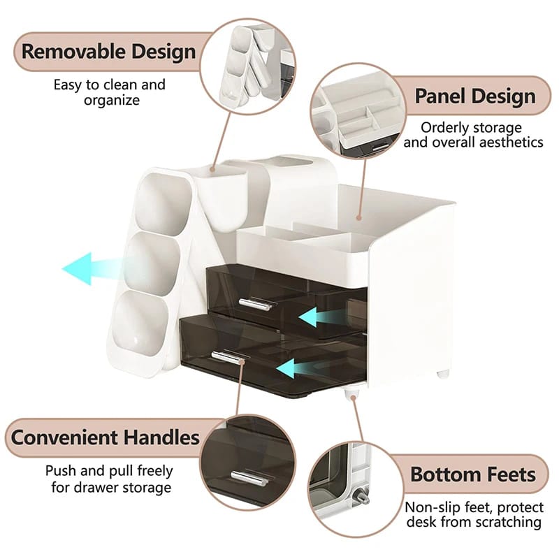 Multi-Purpose Storage Organizer With Drawers
