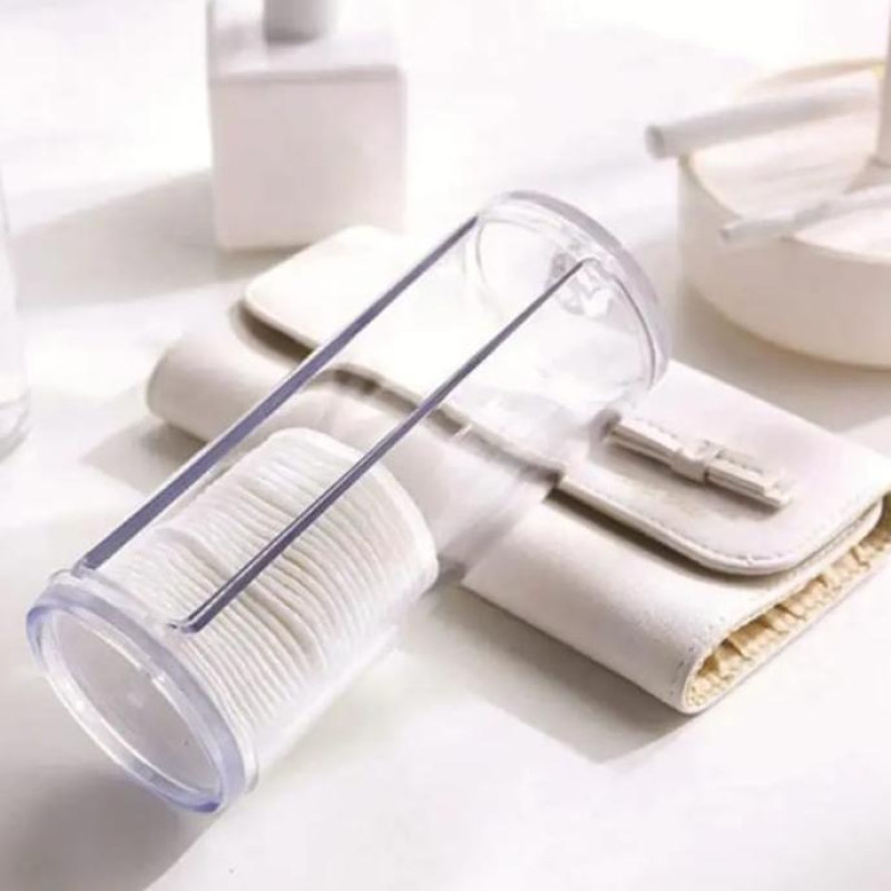 Transparent Acrylic Cotton Swab Box with Lid