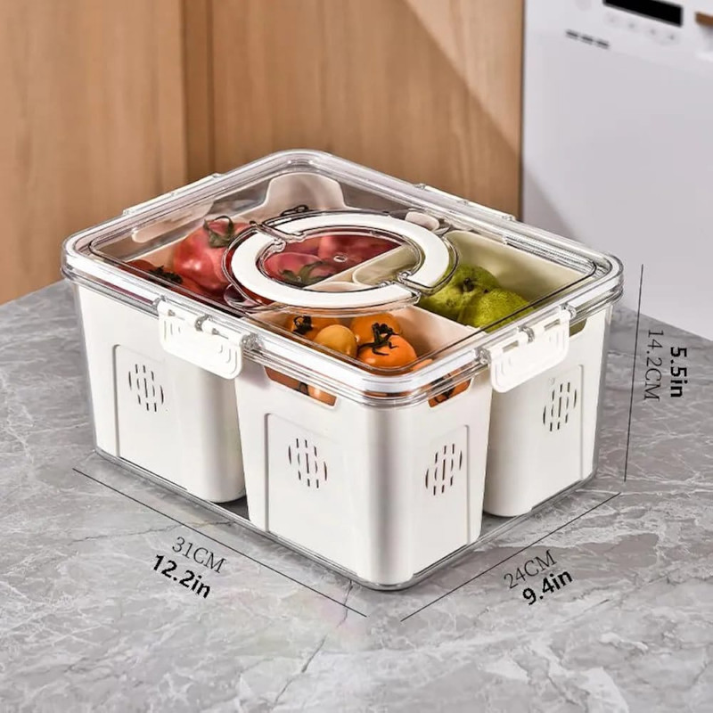 Premium Acrylic Airtight Vegetable Storage Box.