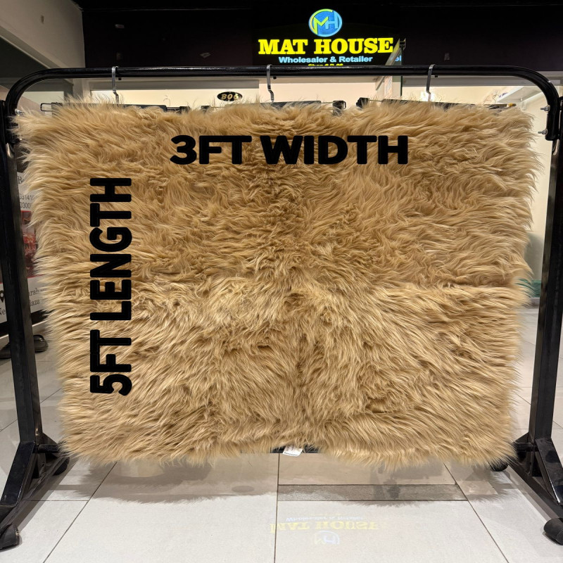 Sheep Fur Rug/Centerpiece 5x3 Ft