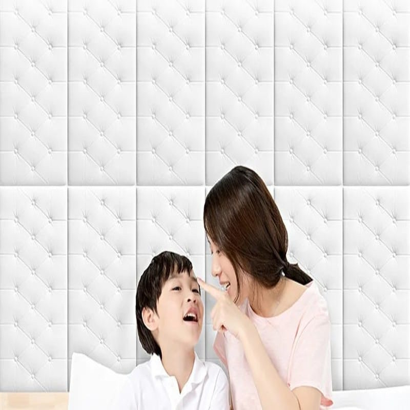 3D Wall Stickers Wallpaper Self-adhesive Thicken Tatami Anti-collision Wall Mat pack of five