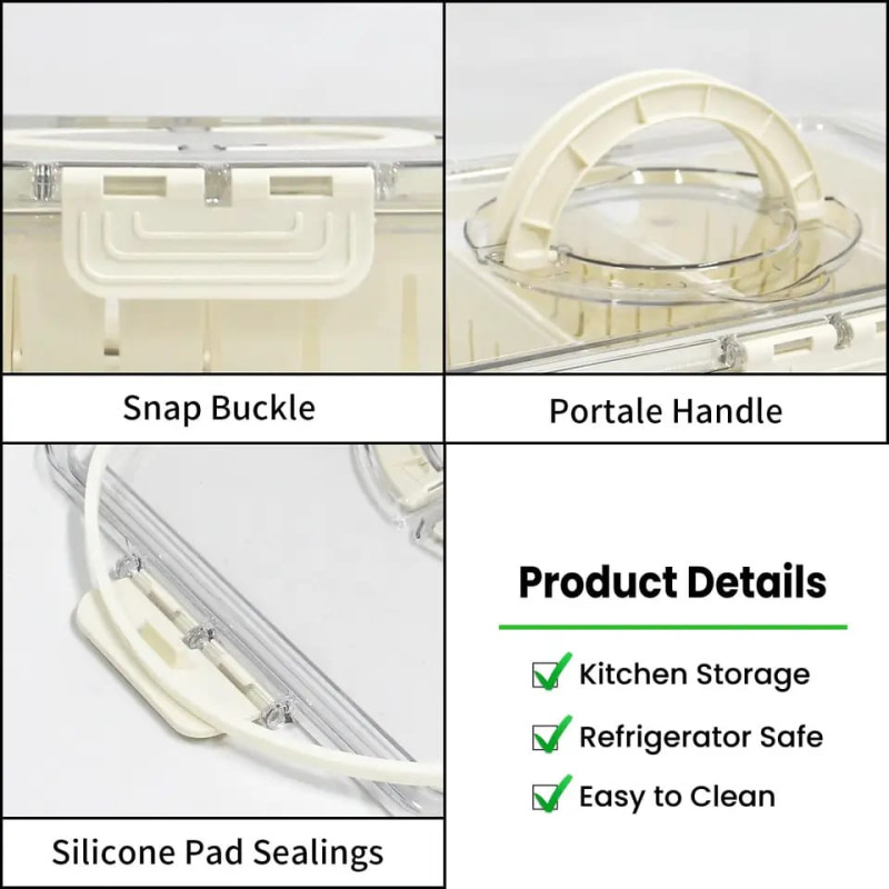 Premium acrylic airtight multi portion box