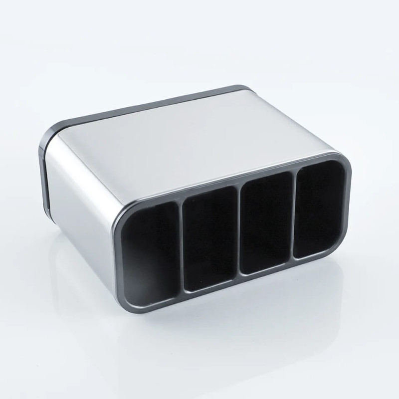 Stainless - Steel Cutlery Holder With Drain Rack