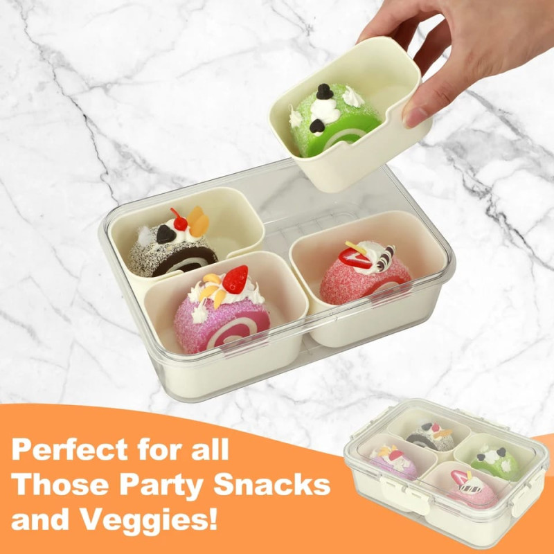 Premium acrylic airtight multi portion box