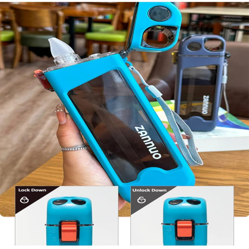 Square Classic Straw Water Bottle