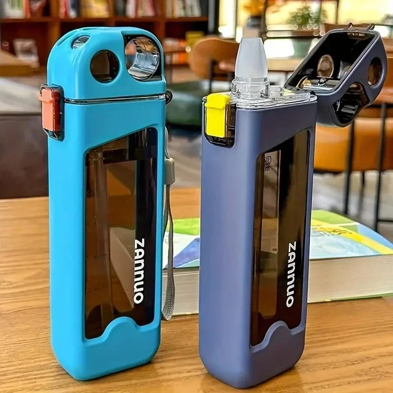 Square Classic Straw Water Bottle