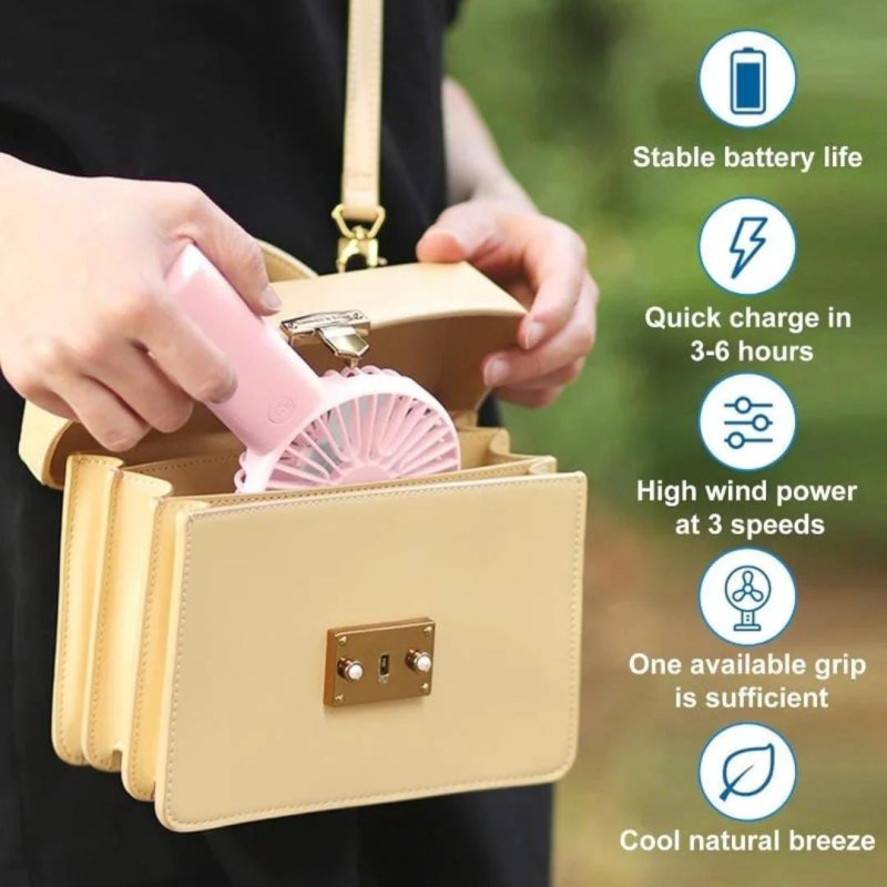 Rechargeable handheld fan