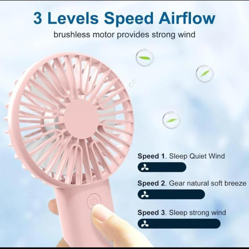 Rechargeable handheld fan