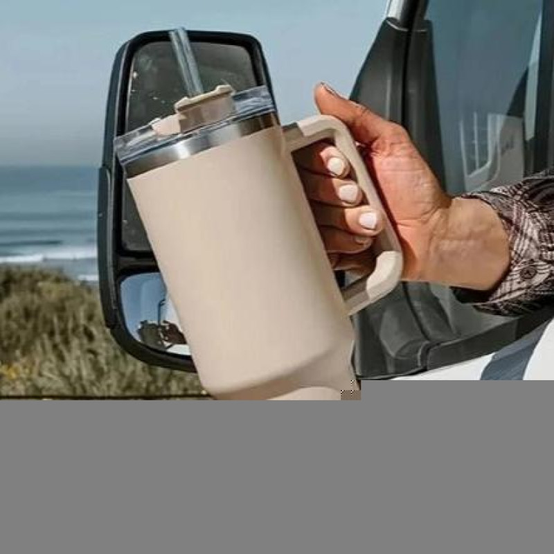 1200ml Tumbler with Handle Straw