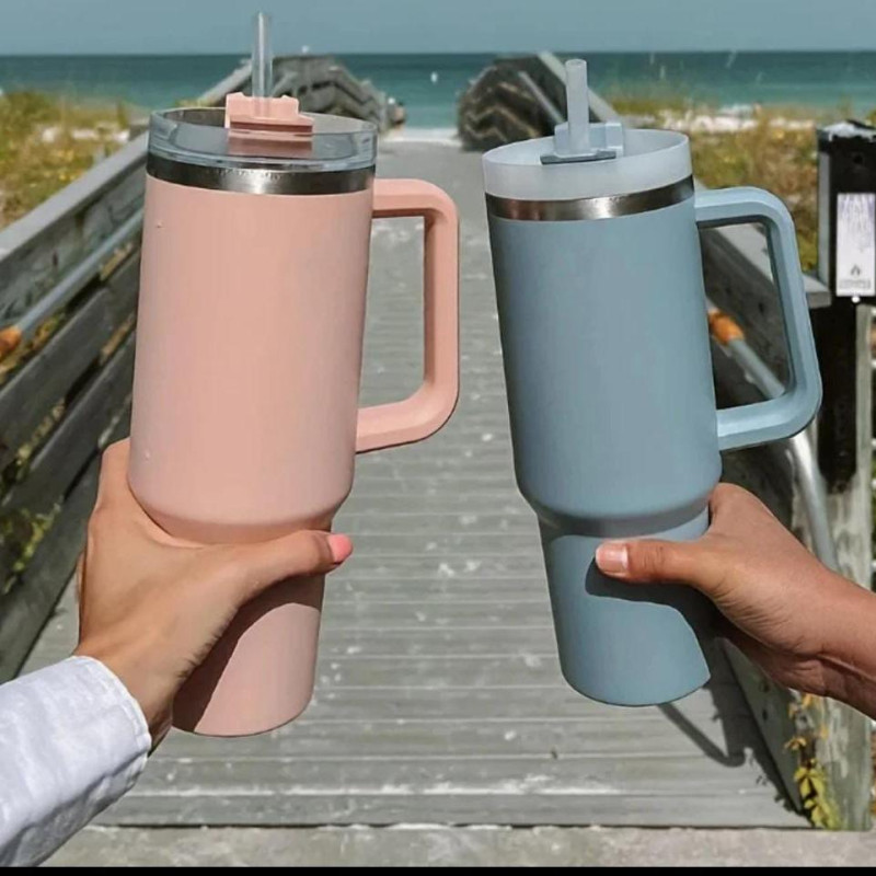 1200ml Tumbler with Handle Straw