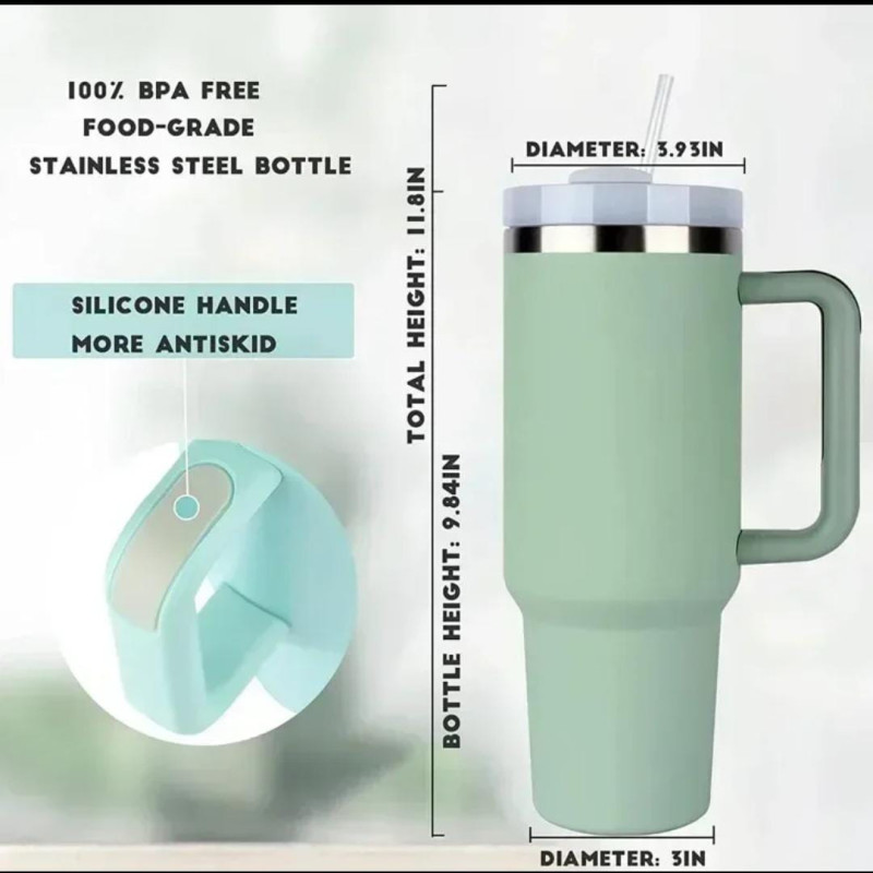 1200ml Tumbler with Handle Straw