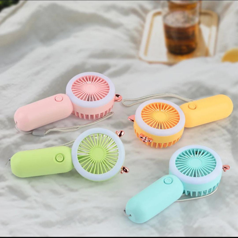 Mini Handheld Fan With LED