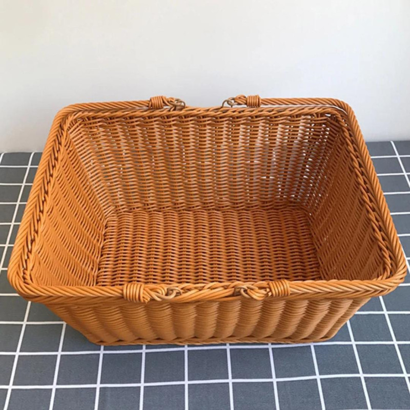 Vintage Style Braided Fruit & Bread Storage Basket