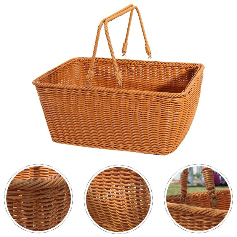 Vintage Style Braided Fruit & Bread Storage Basket