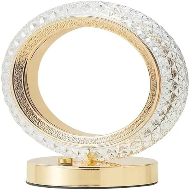 Multi Color Chargeable Crystal Touch Lamp (Ring Shape)