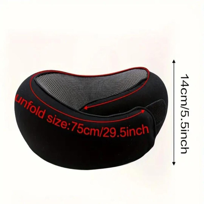 Portable Adjustable Travel Neck Pillow Memory Foam U-shaped Pillow