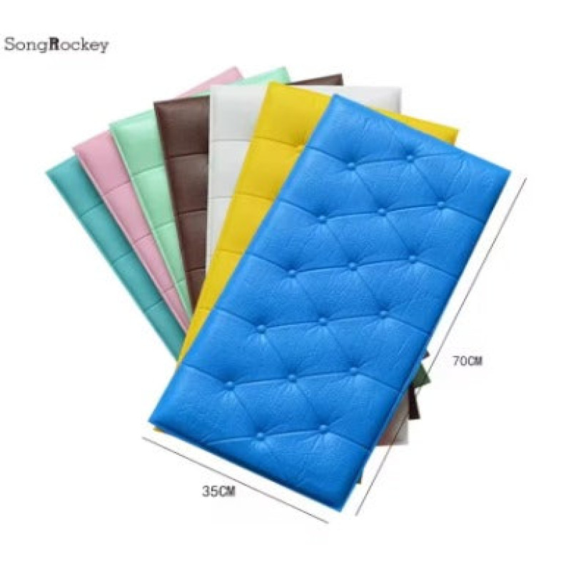 3D Wall Stickers Wallpaper Self-adhesive Thicken Tatami Anti-collision Wall Mat pack of five