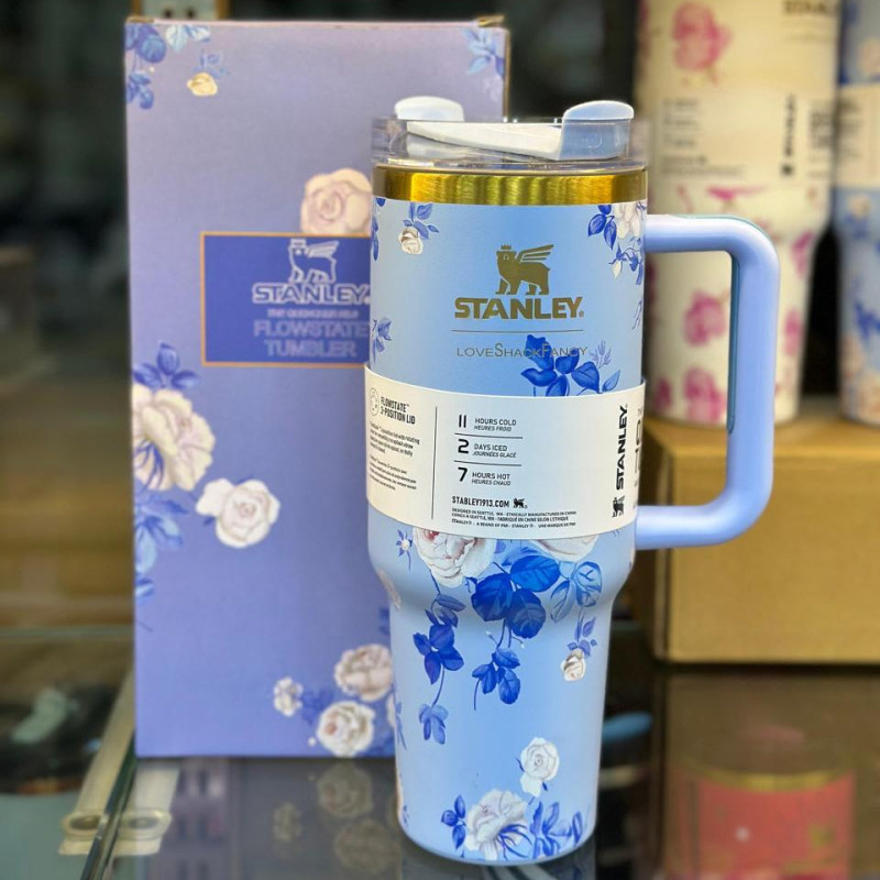 Stanley x LoveShackFancy Quencher | 40 OZ | Everblooming Rosettes | Printed Box