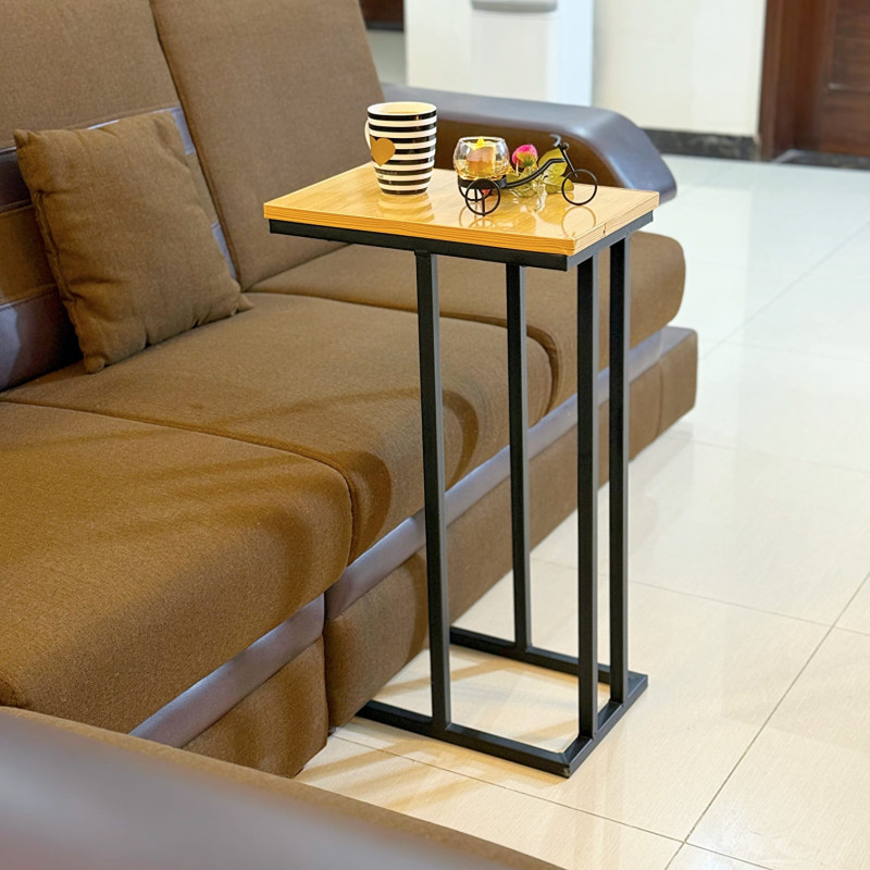 Wooden C Table And Side Table by Metallics Home