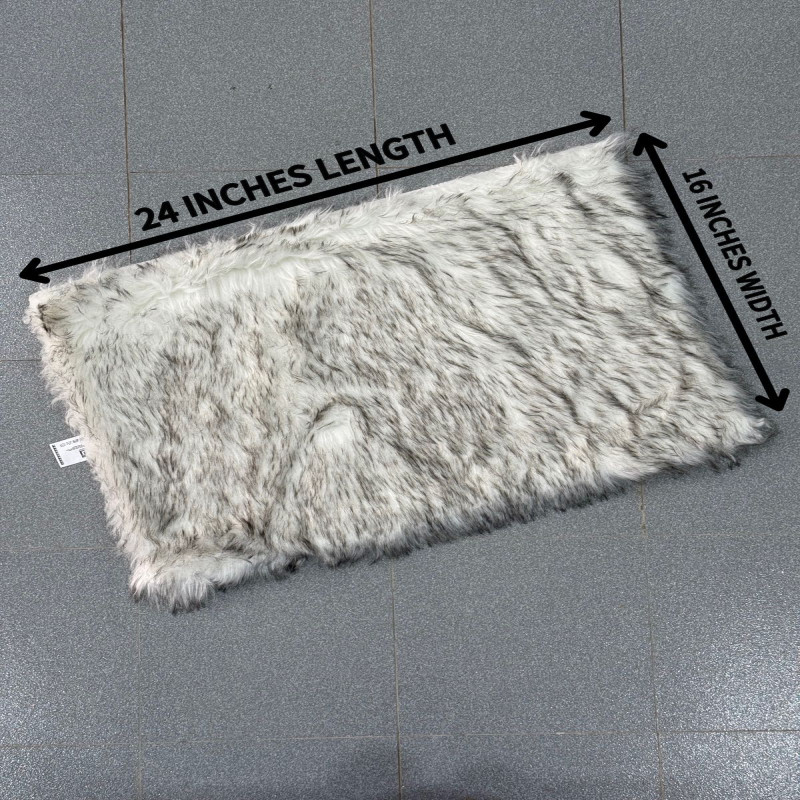 Sheep Fur Mat Medium Size 24x16 Inches