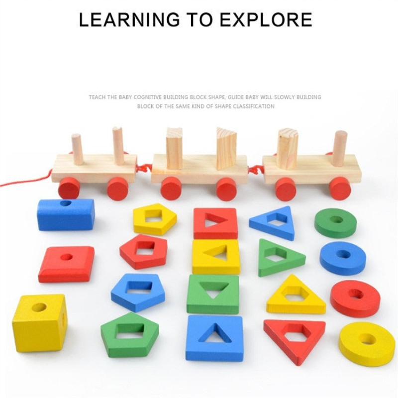 Wooden Shape Sorter Train