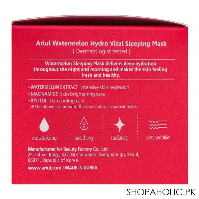 Ariul Watermelon Hydro Vital Sleeping Face Mask, 80ml