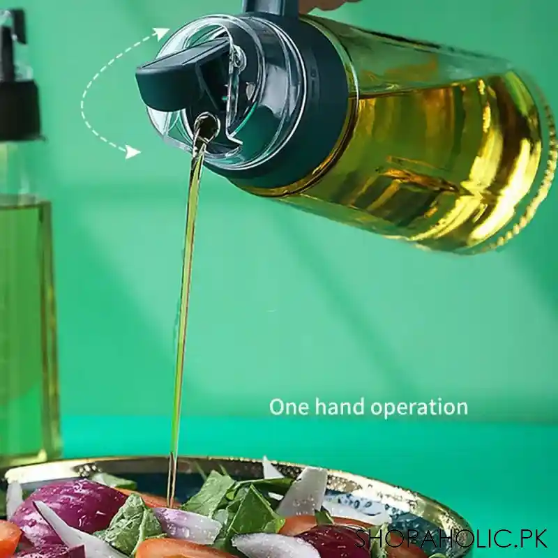 Auto Flip Oil Bottle Dispenser with Handle - 630ml