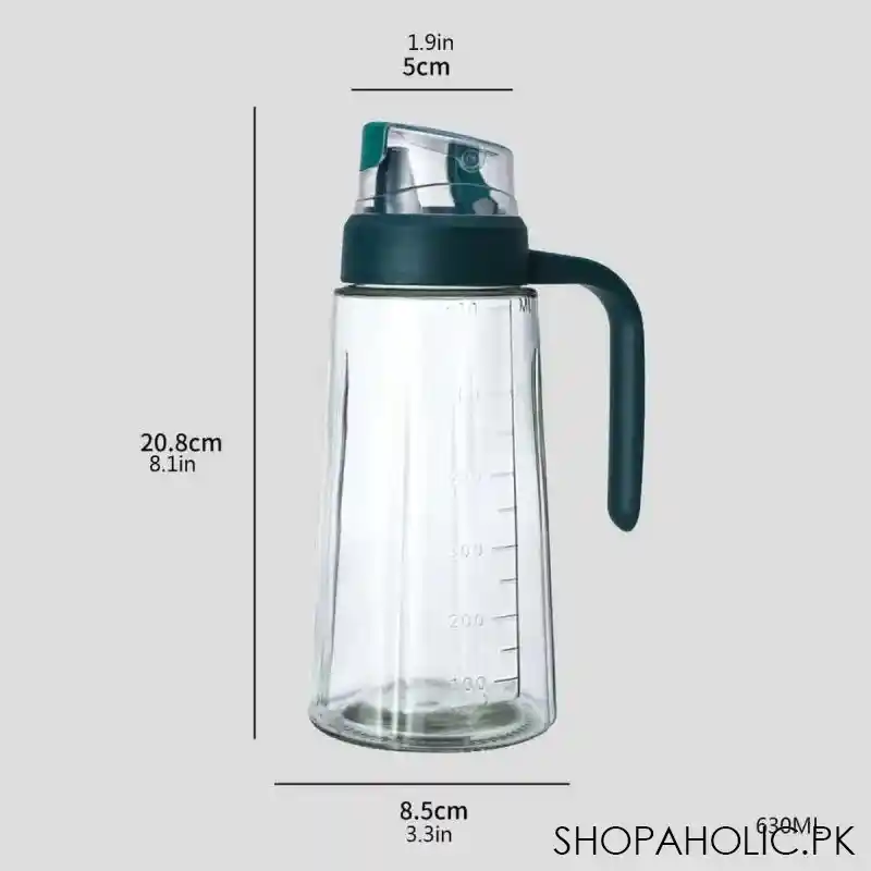Auto Flip Oil Bottle Dispenser with Handle - 630ml