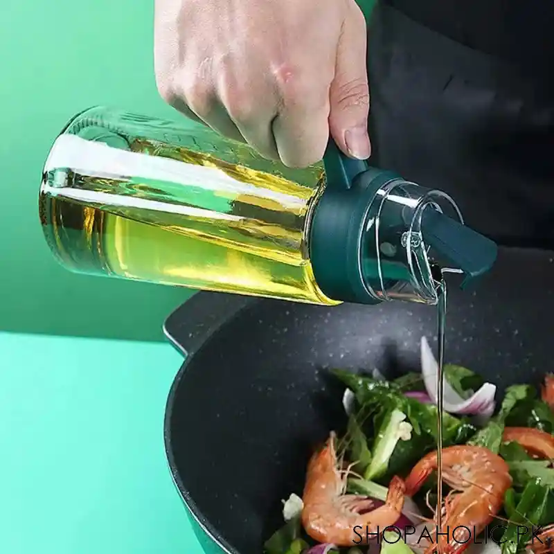 Auto Flip Oil Bottle Dispenser with Handle - 630ml