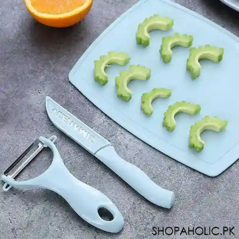 Baby 3 in 1 Cutting Board, Knife & Peeler Set