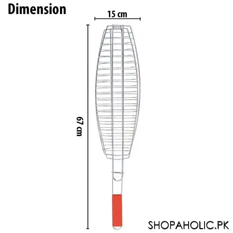 Barbeque Fish Grill with Wooden Handle