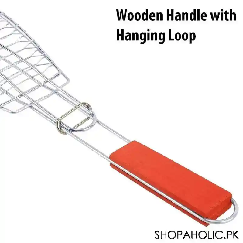 Barbeque Fish Grill with Wooden Handle