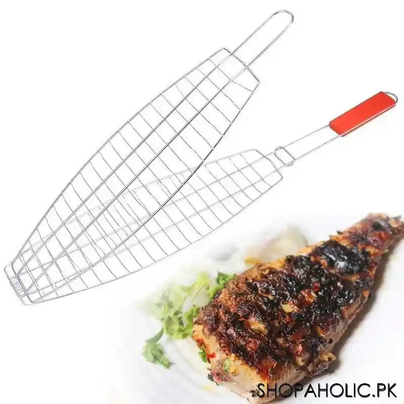 Barbeque Fish Grill with Wooden Handle