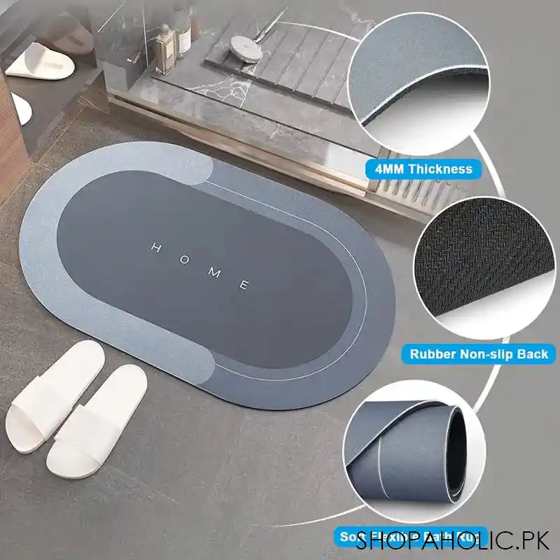 Bath Mat Water Absorbent Non-Slip Shower Room, Tub, Entryway, Kitchen, Sink