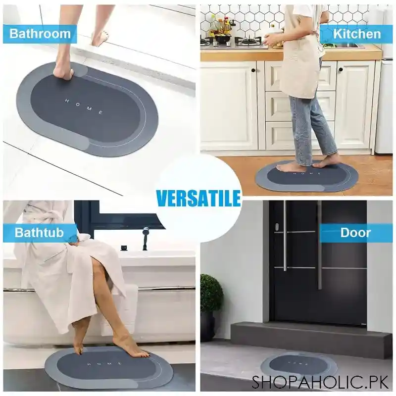 Bath Mat Water Absorbent Non-Slip Shower Room, Tub, Entryway, Kitchen, Sink
