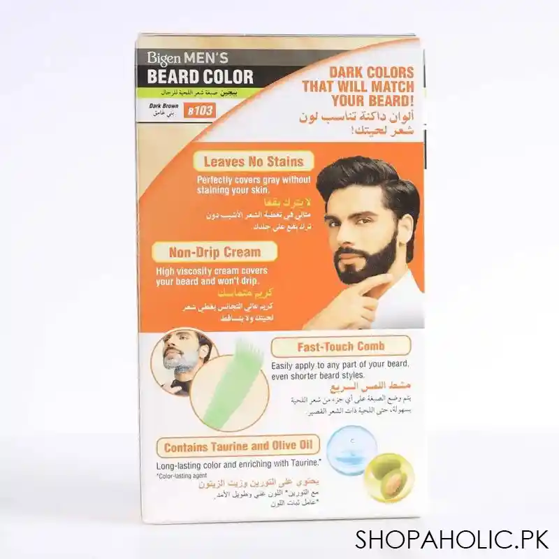 Bigen Men's Beard Colour, Dark Brown B103