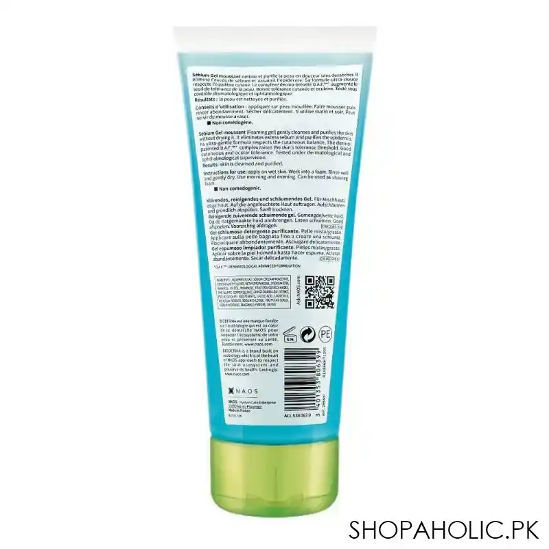 Bioderma Sebium Gel Moussant, Purifying Cleansing Foaming Gel, 200ml