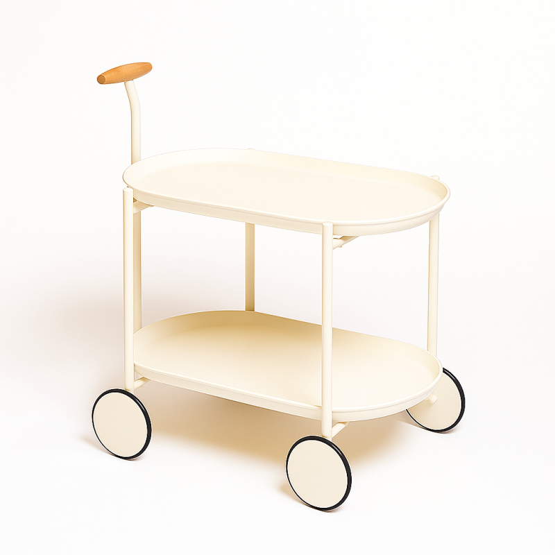2 Tier Utility Storage Coffee & Tea Serving Trolley