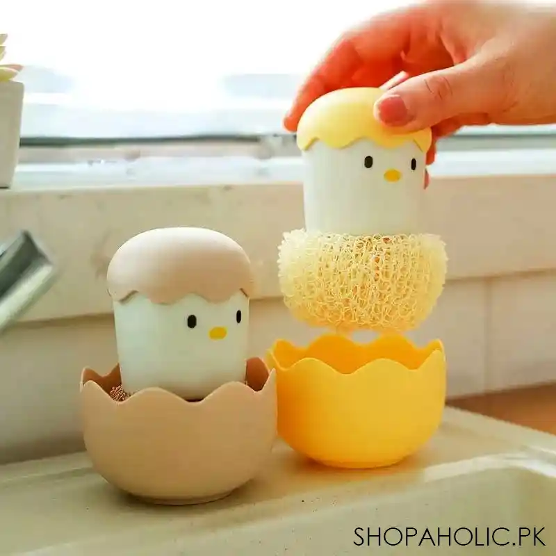 Cute Eggshell Kitchen Cleaning Brush